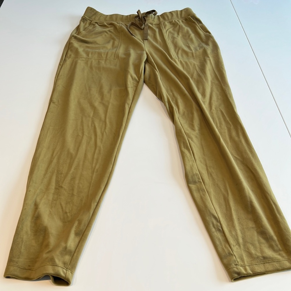 Lou and grey velvet drawstring pant